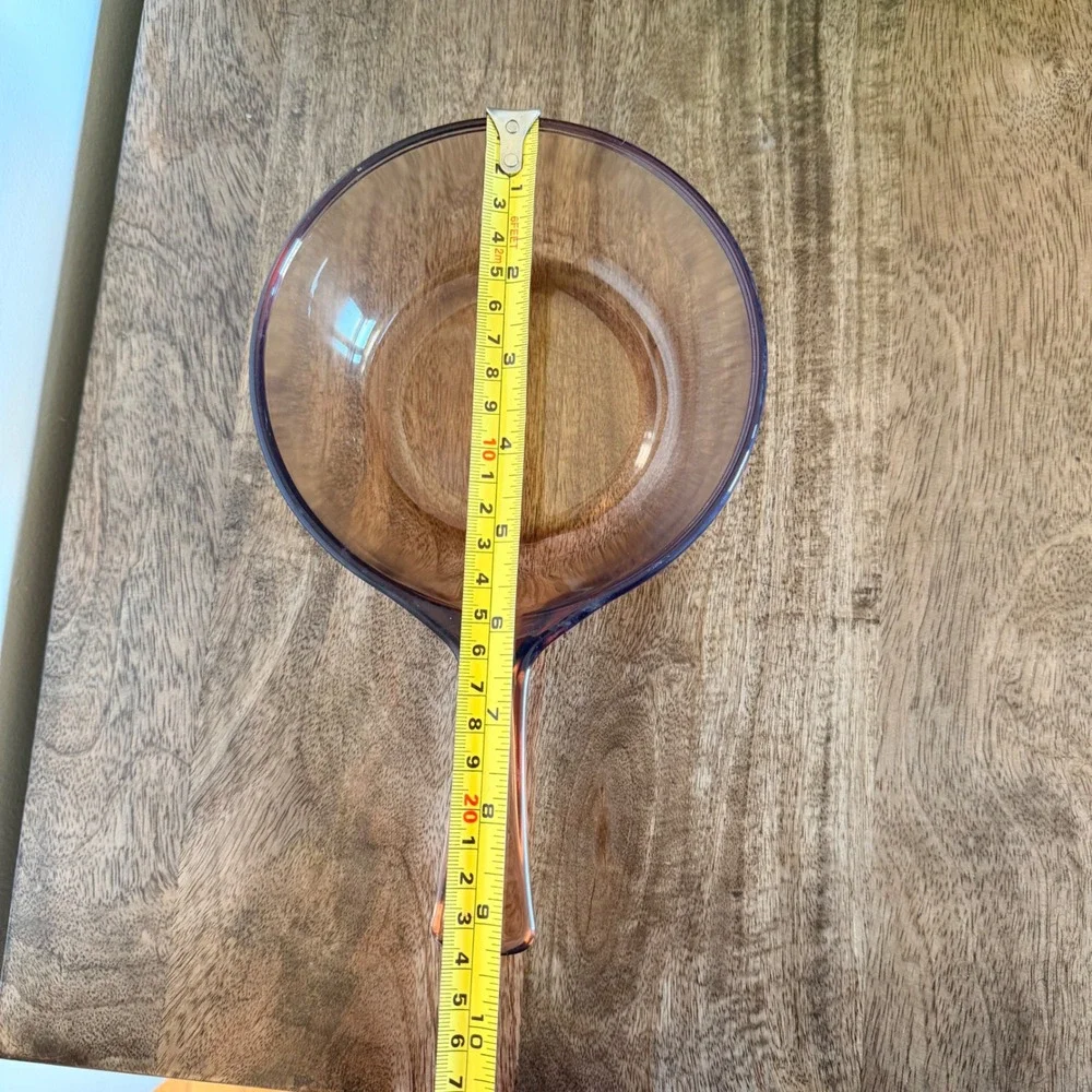 Visions Corning Saucepan Skillet Amber Glass 6
